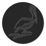 Pellican Bird Abstract Outline Stickers