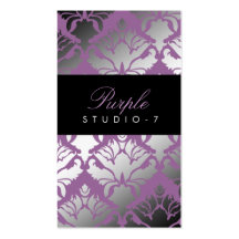 peluche de pourpre du miroitement 311-Damask Modèle De Carte De Visite