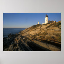 Pemaquid Lighthouse atop Ocean Cliffs Print