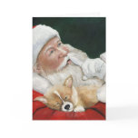 Pembroke Welsh Corgi & Santa Greeting Card