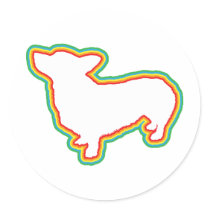 Pembroke Welsh Corgi Round Sticker