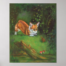 Pembroke Welsh Corgi Wall Print