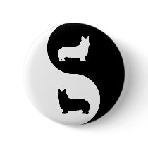 Pembroke Welsh Corgi Yin Yang Pins