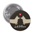 Pembroke Welsh Corgis with Heart and Text Button