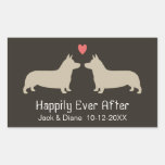 Pembroke Welsh Corgis with Heart and Text Sticker