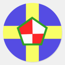 Pembrokeshire, United Kingdom flag Round Stickers