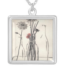 Pen and Ink Bottles Necklace