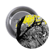 Pen and Ink Branch with Yellow Sky Pin
