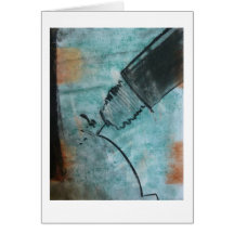 "Pen and Ink" greeting card, pastel on paper