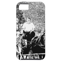 Pen and Ink Horse Drawn Wagon iPhone 5 Covers