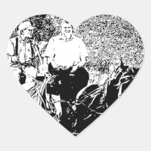 Pen and Ink Horse Drawn Wagon Sticker