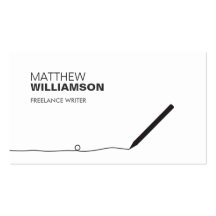 PENCIL BUSINESS CARD FOR AUTHORS & WRITERS