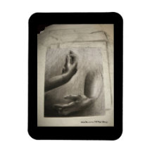 Pencil Drawing Hands Magnet