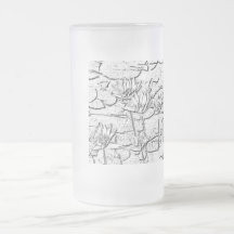 Pencil Lillies Frosted Mug