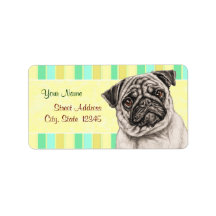 Pencil Pug Address Label