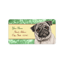 Pencil Pug Personalized Address Labels