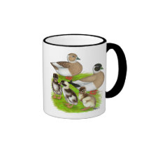 Penciled Call Duck Family Mug