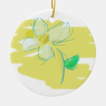 Pendant avec fleur marguerite décoration de noël