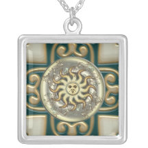Pendentif céleste de carré de conception de Sun