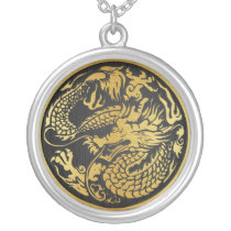 Pendentif chinois de cercle de dragon colliers