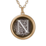 Pendentif vintage d'initiale de monogramme de la l