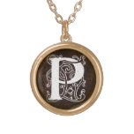 Pendentif vintage d'initiale de monogramme de la l