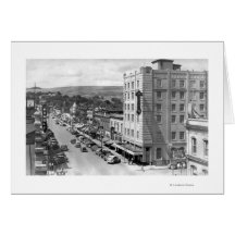 Pendleton, photographie de vue de rue principale d carte