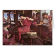 Pénélope et ses prétendants carte de vœux