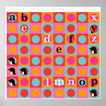 Pengi KIDZ "Demi" alphabet wall poster