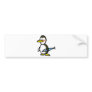 penguin and fish bumper sticker