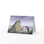 Penguin and Seal Valentine's Day Card