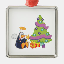 Penguin Angel Christmas Christmas Ornaments