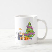 Penguin Angel Christmas Mugs