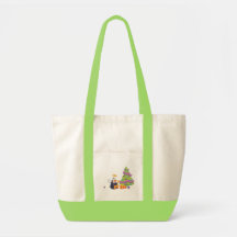 Penguin Angel Christmas Tote Bags