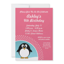 Penguin Birthday Party Invitation