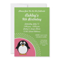 Penguin Birthday Party Invitation