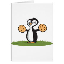 Penguin Cookies Greeting Cards