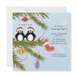 Penguin Couple Christmas Holiday Party Invitation