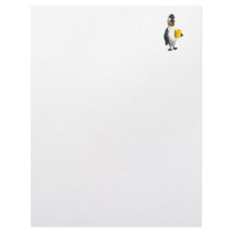penguin drinking coffee letterhead