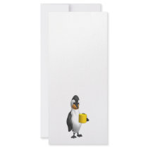 penguin drinking coffee rack cards