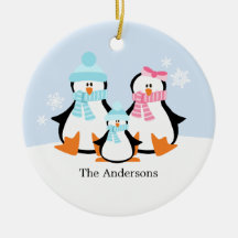 Penguin Family Ornaments