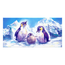 Penguin Family Picture Card