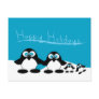 penguin family postcard
