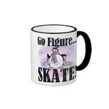 Penguin Go Figure Skate Coffee Mugs