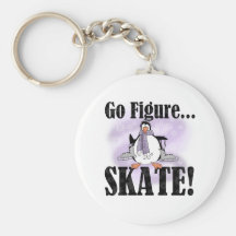 Penguin Go Figure Skate Keychains