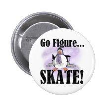 Penguin Go Figure Skate Pins