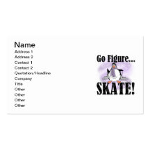Penguin Go Figure Skate T-shirts and Gifts Business Card