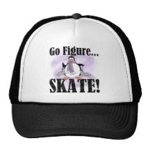 Penguin Go Figure Skate T-shirts and Gifts Mesh Hat