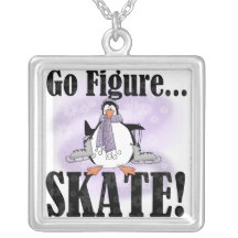 Penguin Go Figure Skate T-shirts and Gifts Pendants