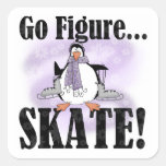 Penguin Go Figure Skate T-shirts and Gifts Sticker